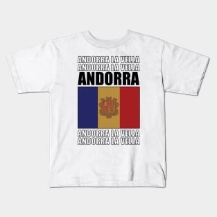 Flag of Andorra Kids T-Shirt